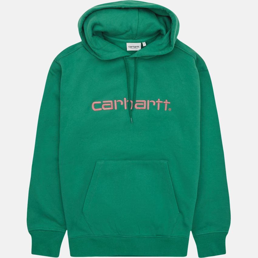Carhartt WIP Women Sweatshirts W HOODED CARHARTT SWEATSHIRT I027476. BONSAI/MISTY BLUSH